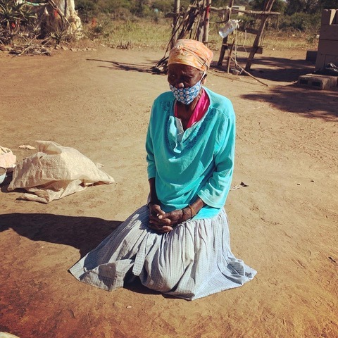 Woman wears a mask in Swaziland to prevent COVID-19