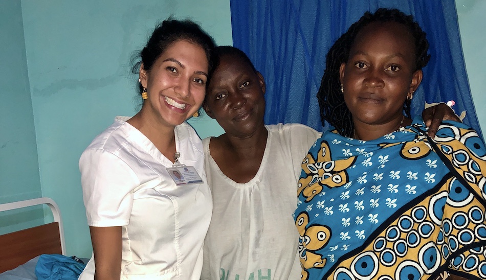 Samantha at the mutomo mission hospital in Kenya in 2019