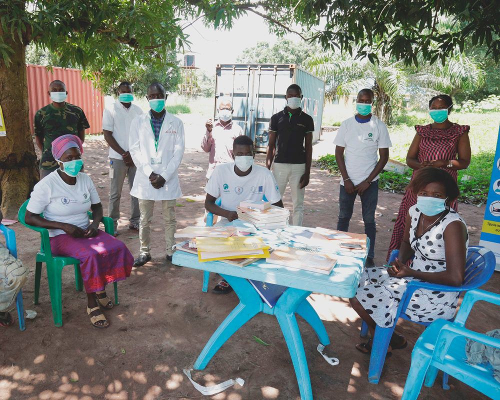 A group of community health workers responding to COVID-19 in South Sudan.