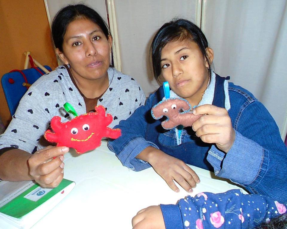 Mother Andrea and her special needs daughter Leslie in Trujilo, Peru in April 2021.