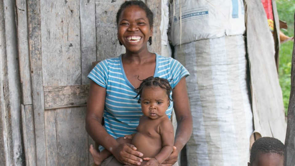 mom smiling in haiti