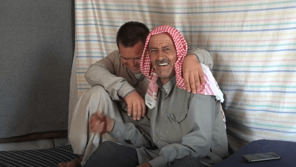 kamel and his son at home in syria