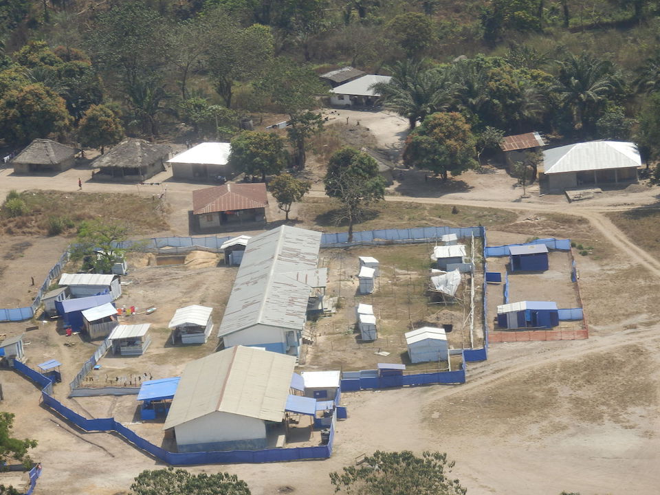 Ebola patient holding center in Sierra Leone