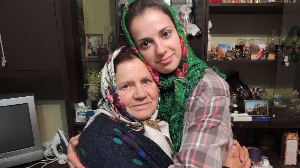 angela and her grandma olya in ukraine