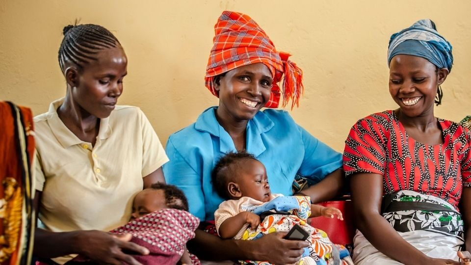 Mothers receiving care at a new maternal health ward in kenya_March2022