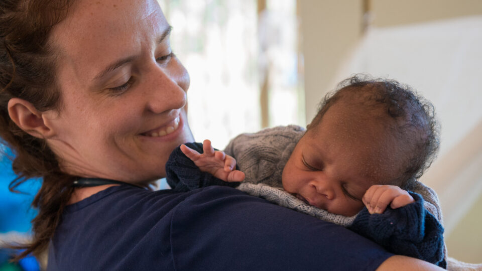 Sarah Rubino with newborn_South Sudan June2022