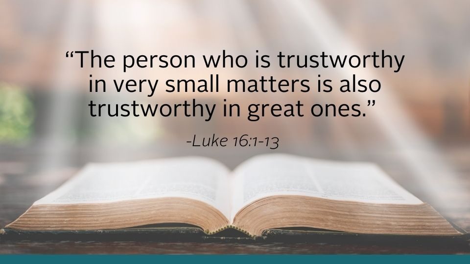 Weekly reflection image featuring quote from the bible