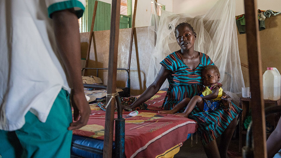 A mother and child receive care at St. Therese Hospital in South Sudan_Oct 2022