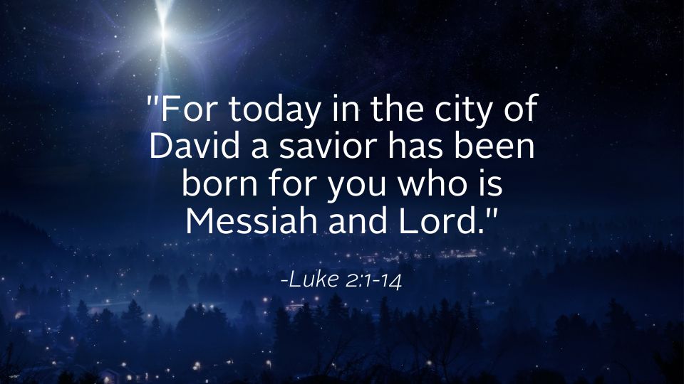Weekly reflection graphic for Christmas Day celebrating our savior