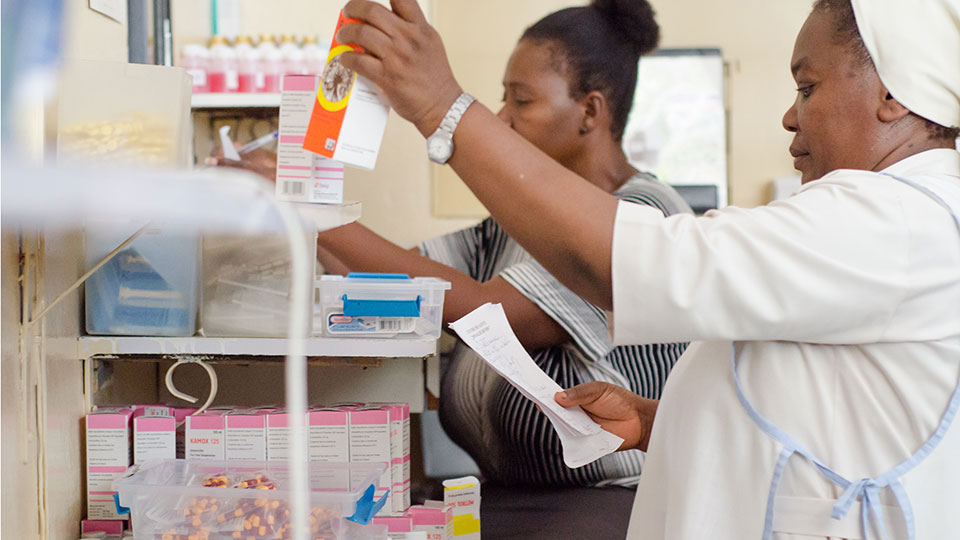 CMMB Haiti pharmacy's treats patients for HIV and other life-threatening illnesses.