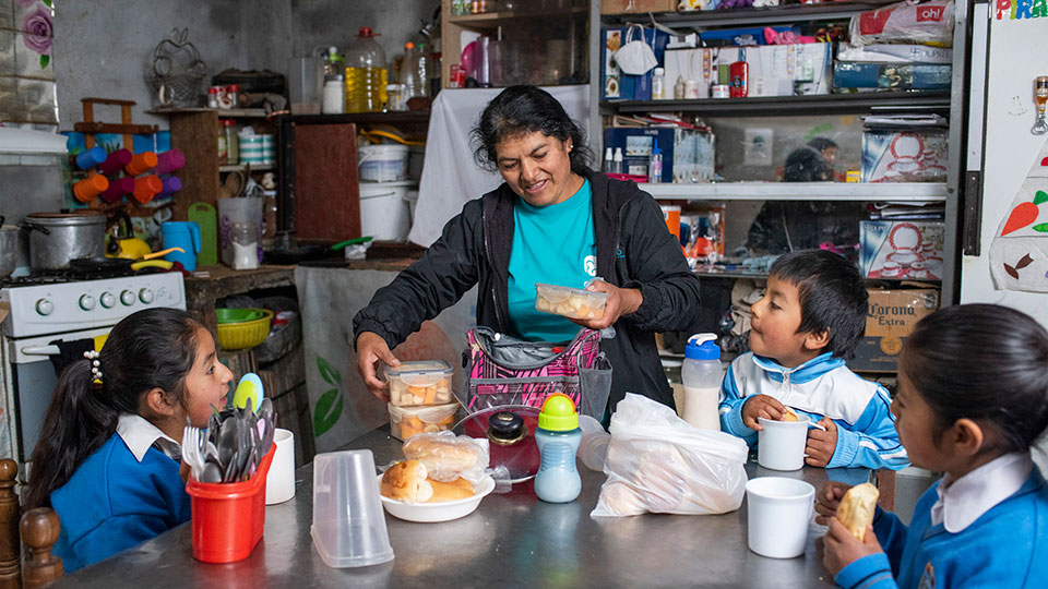 Angelica, a community health worker, fights anemia in her community, beginning with ensuring her own family gets healthy, nutrient-rich meals.