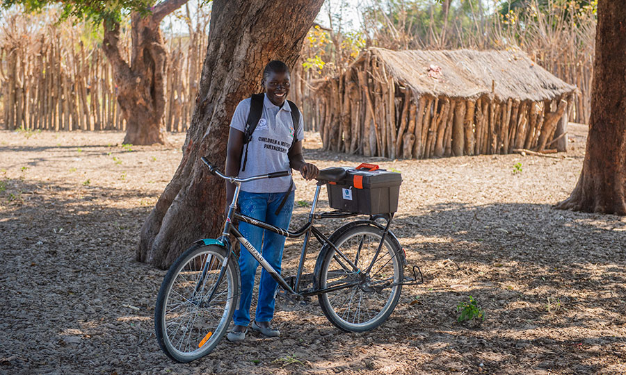 Mwandi community health worker equipped to serve CMMB 2022