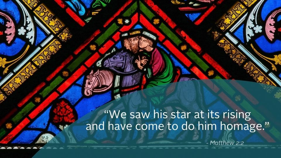 Weekly Reflection graphic featuring quote from the Bible. Today we reflect on the gifts of the season