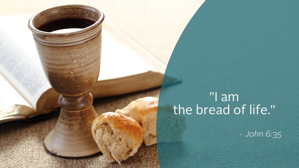 Weekly reflection graphic featuring quote from the bible. Today we reflect on how to nourish our spirit.