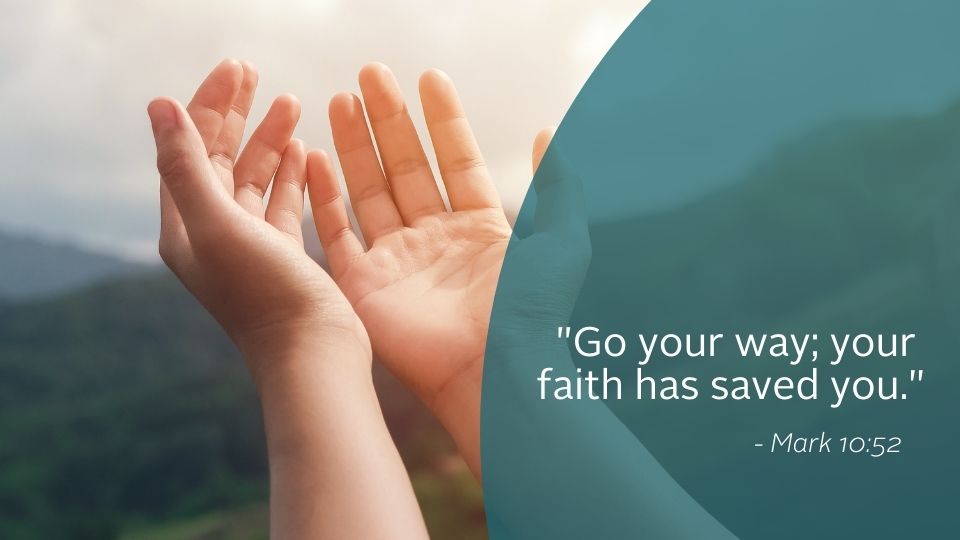 Weekly Reflection featuring quote from the bible. Today we reflect on how our faith has no limit.