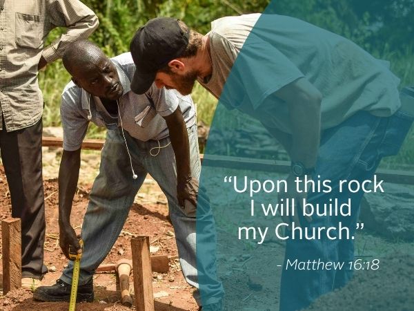 WR Image June 29 2025 Weekly reflection image featuring a quote from the bible. Today we reflect on Jesus telling Peter that he was the rock that His church would be built on.
