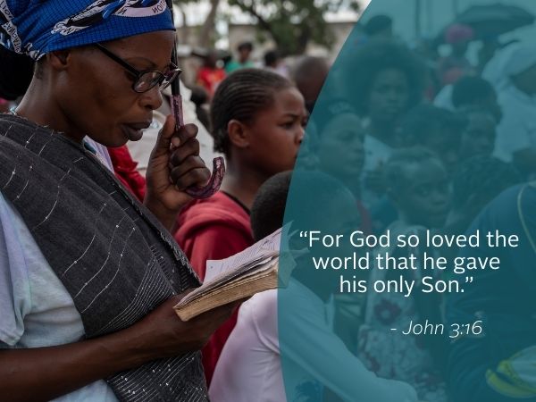 Weekly Reflection image featuring quote from the bible. Today we reflect on love.