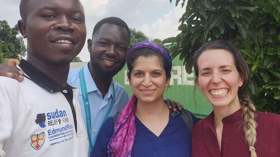 Mahvash and Ashley with colleagues at the St. Theresa Mission Hospital.