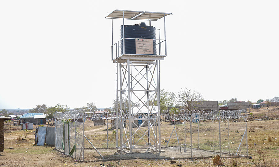 The water tower in Moriyok Village.