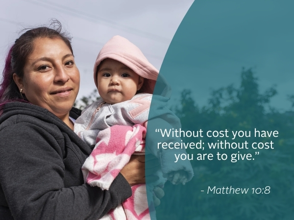 Weekly Reflection image featuring quote from the bible. Today we reflect on seeing those unseen.
