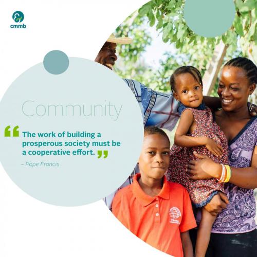 Pope Francis quote_Community_The work of building a prosperous society must be a cooperative effort
