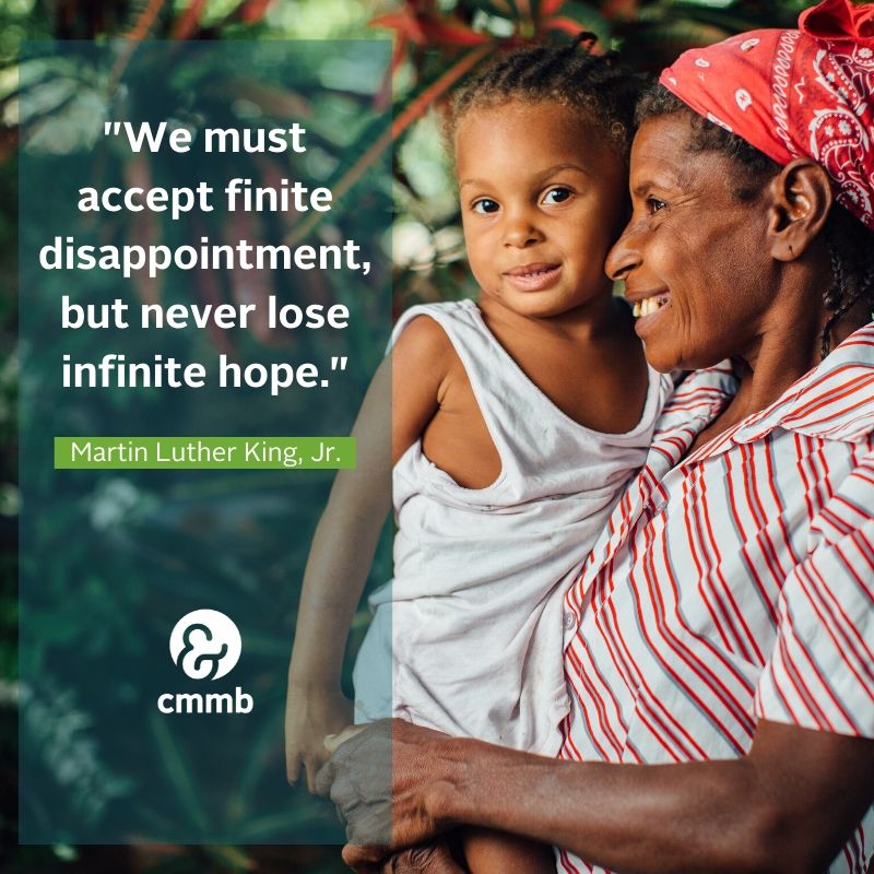 We must accept finite disappointment, but never lose infinite hope 